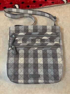 Vera Bradley Gray Quilted Geometric Crossbody